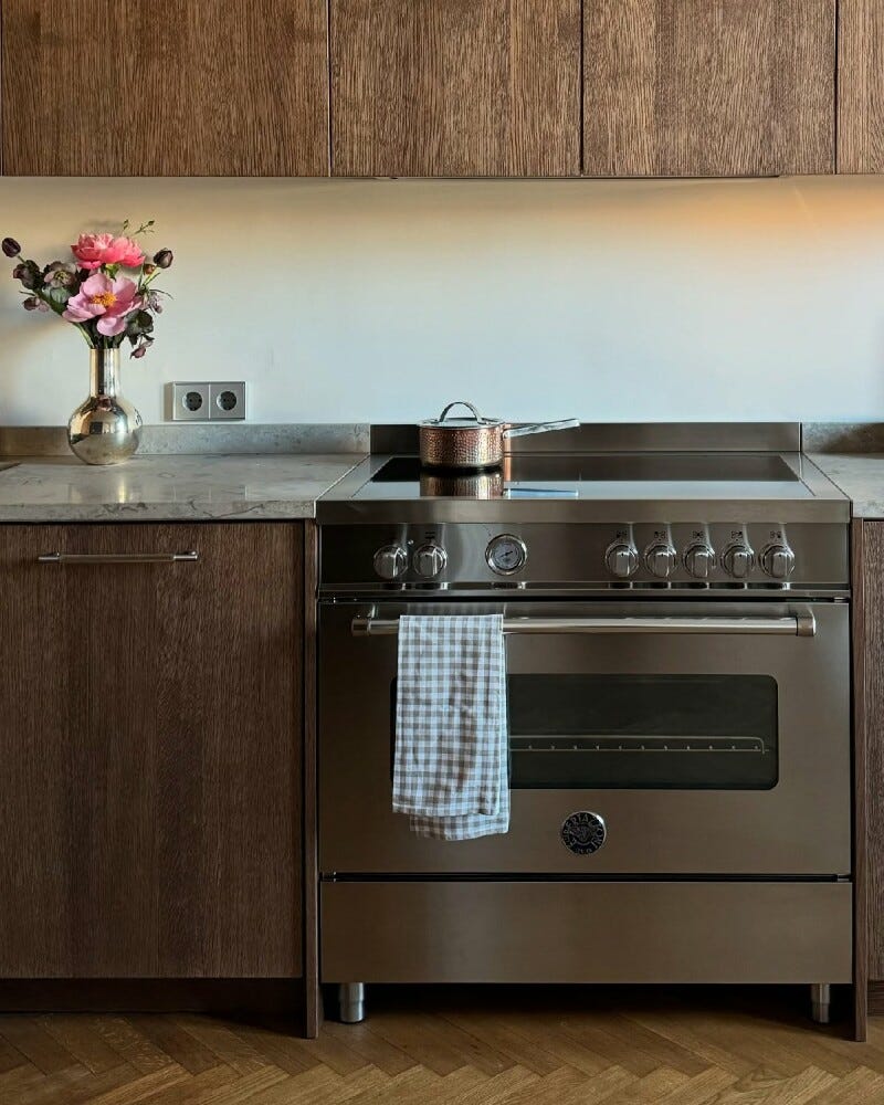 Bertazzoni MAS95I1EXT Master Cucina a libera installazione 90 cm, piano a induzione 5 zone e forno elettrico 103 L, inox