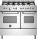 Bertazzoni MAS106L2EXT Master Cucina da accosto 100 cm, 6 fuochi a gas, doppio forno elettrico, inox
