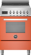 Bertazzoni PRO64I1EART Professional Cucina da accosto 60 cm, 4 zone a induzione con zona bridge, forno elettrico 69 L, arancione
