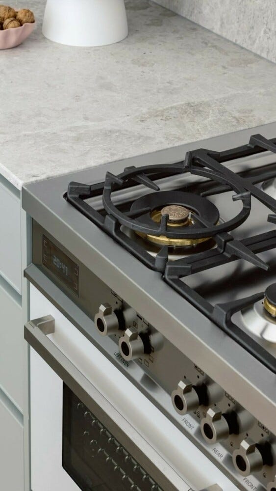 Bertazzoni PRO96L1EBIT Professional Cucina da accosto 90 cm, 6 fuochi a gas con doppio wok, forno elettrico 103 L, bianco