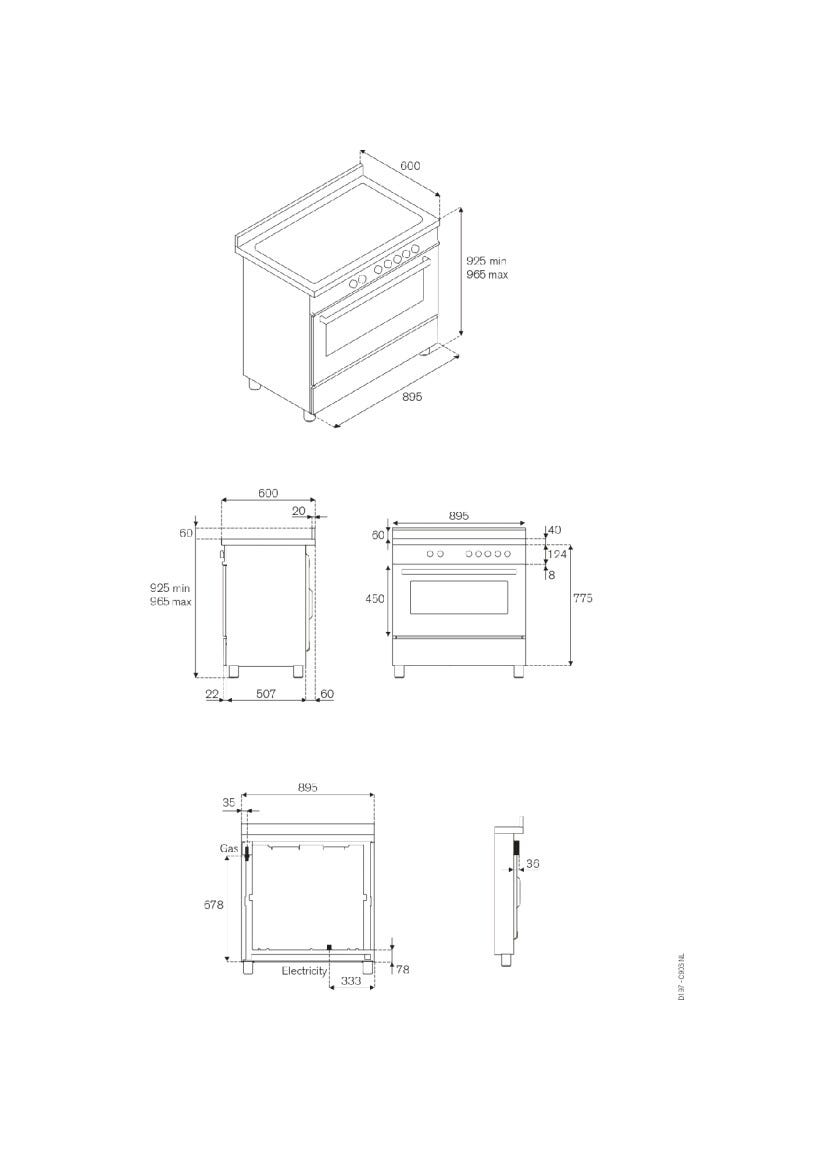 Bertazzoni PRO96L1EGIT Professional Cucina da accosto 90 cm, 6 fuochi a gas con doppio wok, forno elettrico 103 L, giallo