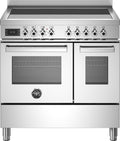 Bertazzoni PRO95I2EXT Professional Cucina da accosto 90 cm, 5 zone a induzione con 2 zone flex, doppio forno elettrico, inox