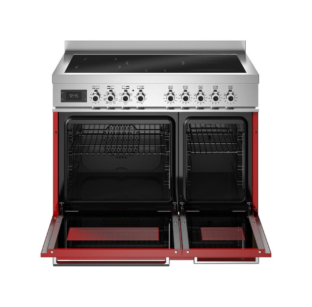 Bertazzoni PRO95I2EROT Professional Cucina da accosto 90 cm, 5 zone a induzione con 2 zone flex, doppio forno elettrico, rosso