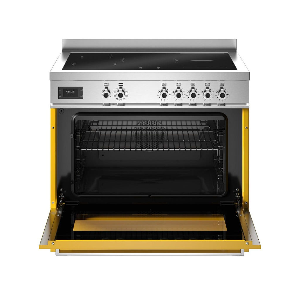 Bertazzoni PRO95I2EGIT Professional Cucina da accosto 90 cm, piano a induzione 5 zone, doppio forno elettrico, giallo