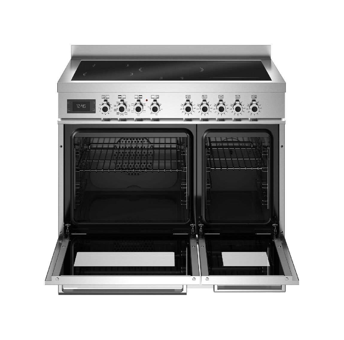Bertazzoni PRO95I2ECAT Professional Cucina da accosto 90 cm, piano a induzione 5 zone, doppio forno elettrico, carbonio