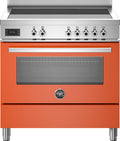 Bertazzoni PRO95I1EART Professional Cucina da accosto 90 cm, 5 zone a induzione con 2 flex, forno elettrico multifunzione 103 L,arancione