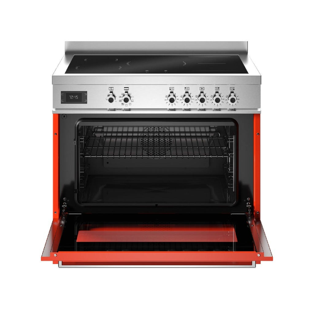 Bertazzoni PRO95I1EART Professional Cucina da accosto 90 cm, 5 zone a induzione con 2 flex, forno elettrico multifunzione 103 L,arancione