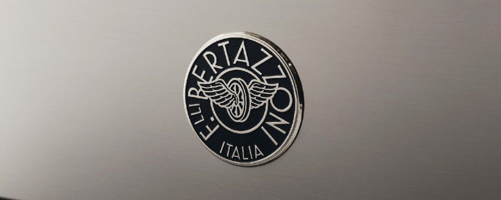 Bertazzoni PRO96L2EXT Professional Cucina da accosto 90 cm, 6 bruciatori in ottone, doppio forno elettrico multifunzione, inox