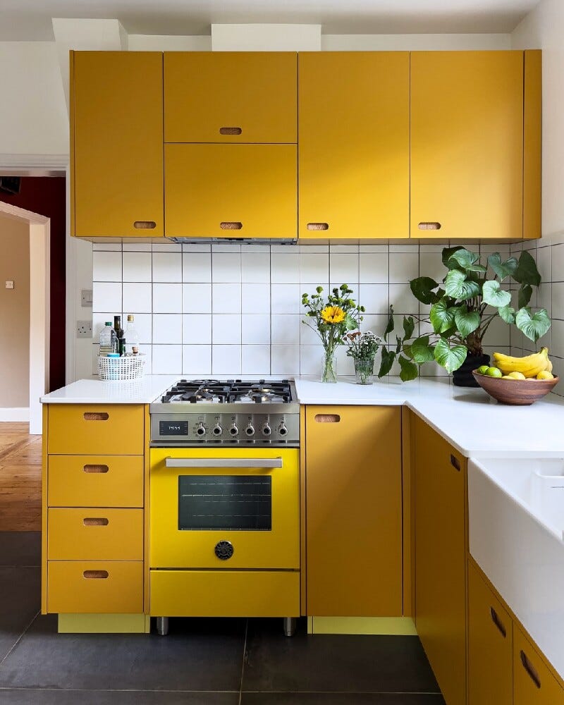 Bertazzoni PRO64L1EGIT Professional Cucina da accosto cm. 60 con 4 fuochi a gas + forno elettrico, giallo