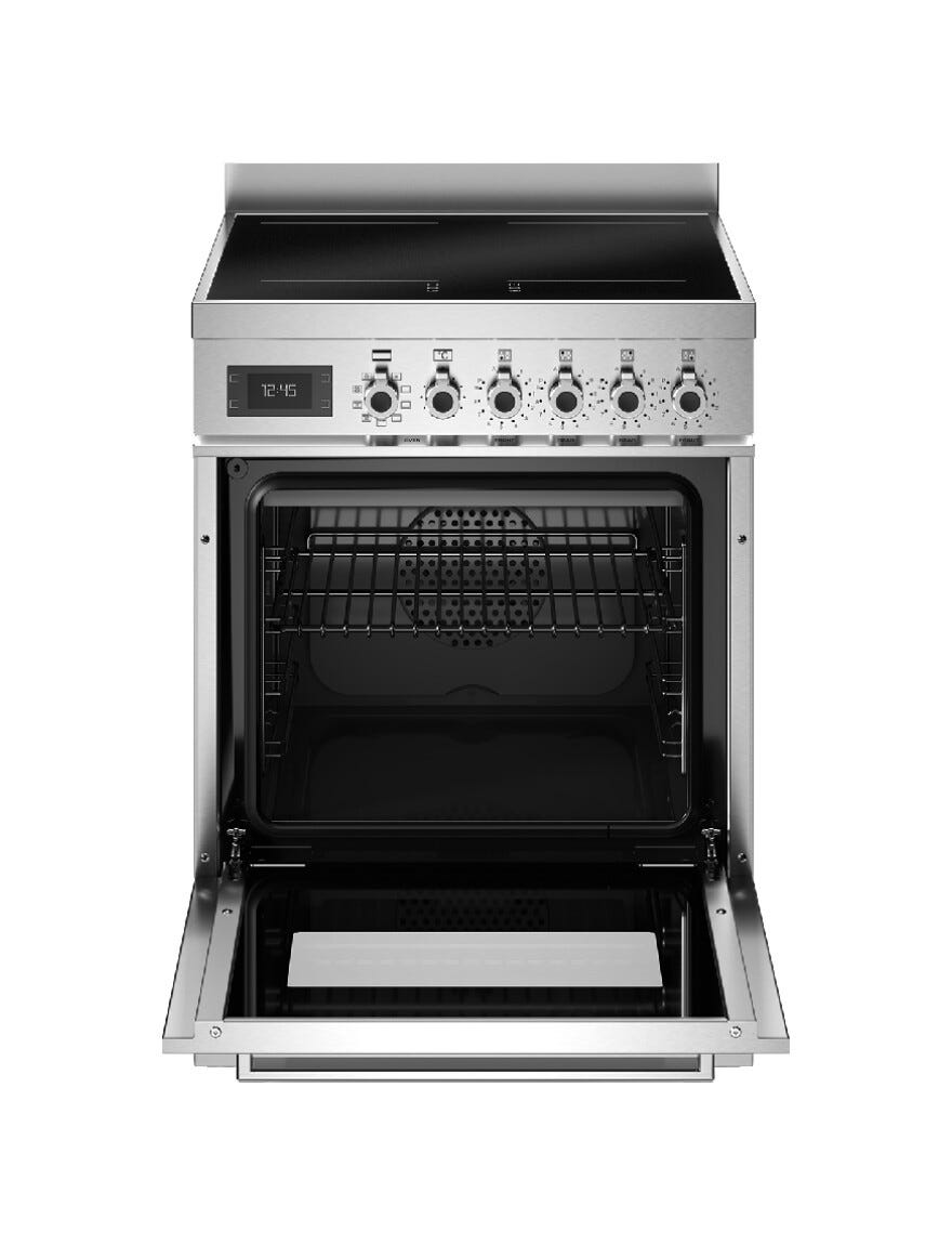 Bertazzoni PRO64I1EXT Professional Cucina da accosto cm. 60 con 4 zone a induzione + forno elettrico, inox
