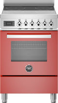 Bertazzoni PRO64I1EROT Professional Cucina da accosto cm. 60 con 4 zone a induzione + forno elettrico, rosso