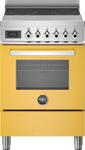 Bertazzoni PRO64I1EGIT Professional Cucina da accosto cm. 60 con 4 zone cottura + forno elettrico, giallo