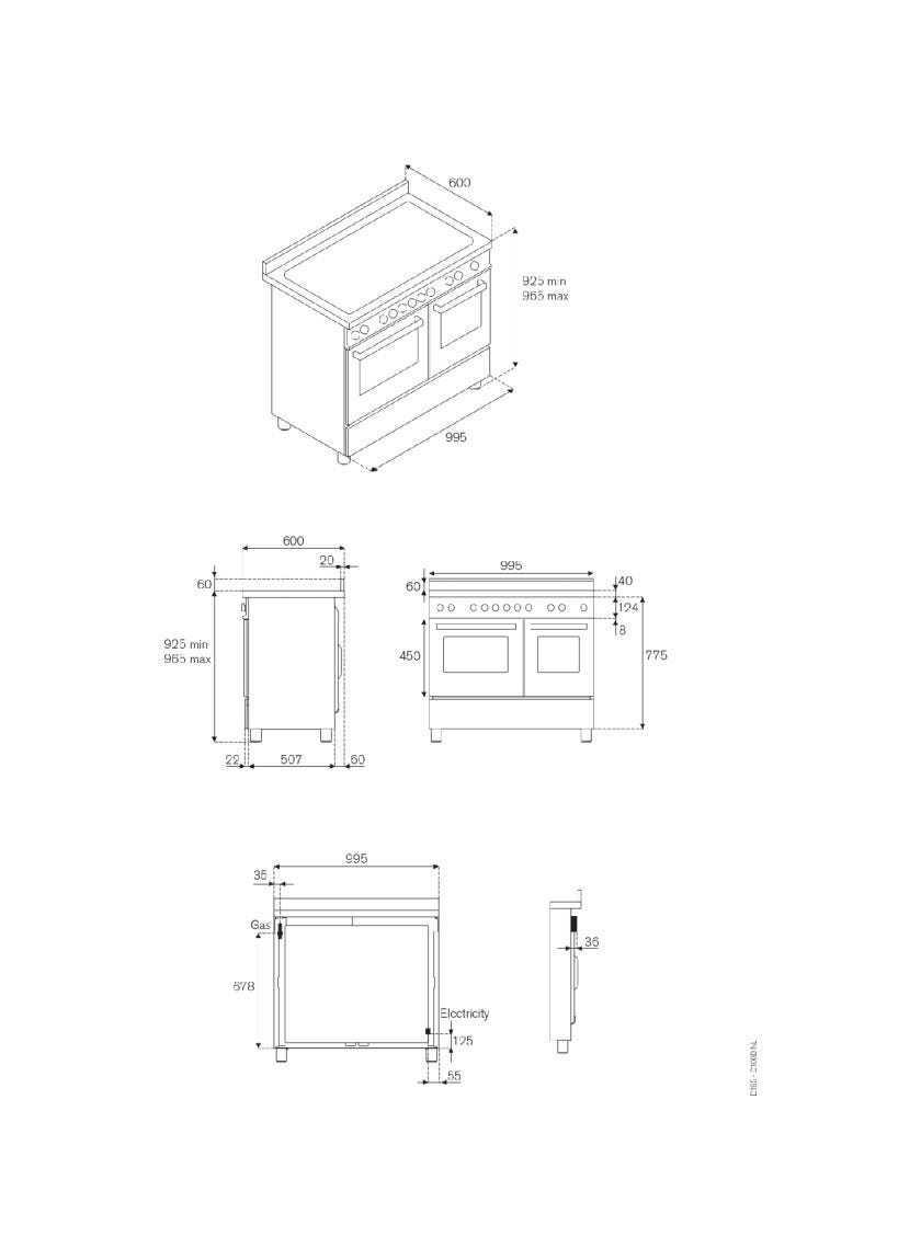Bertazzoni MAS105I2ENET Master Cucina da accosto da 100 cm – Piano a induzione 5 zone, doppio forno elettrico, nero