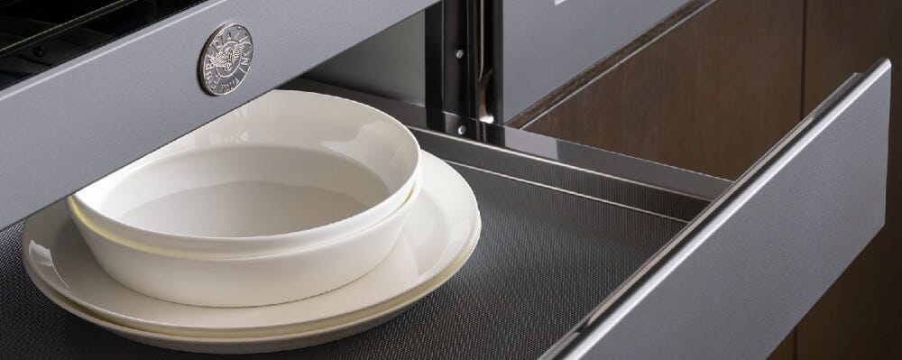 Bertazzoni WD60PRON Professional Cassetto scaldavivande 60x15 cm, capacità 25 kg, carbonio