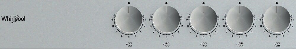 Whirlpool TGML761IX Piano a cottura a gas cm. 73 - inox