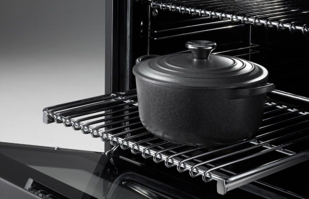 Bertazzoni HER96L1EAVT Heritage Cucina da accosto 90 cm con forno elettrico multifunzione da 103 litri e 6 fuochi gas, avorio