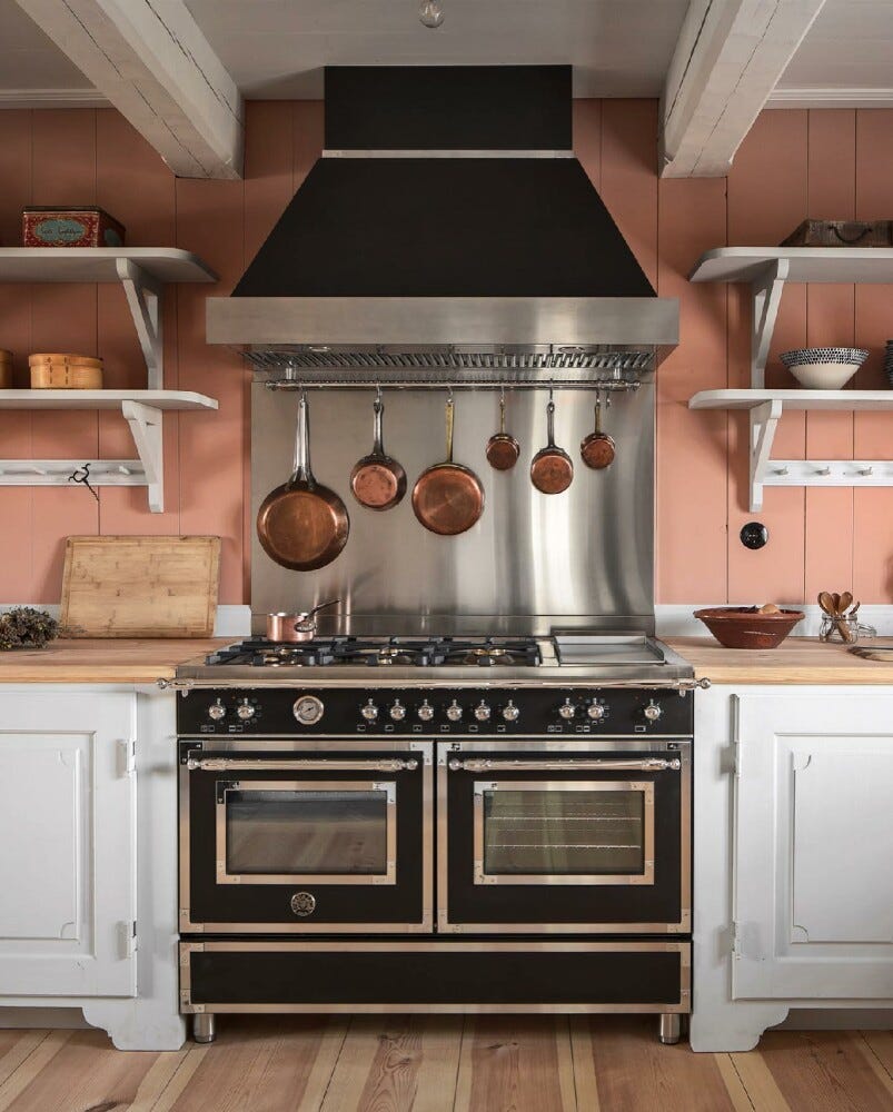 Bertazzoni HER126G2ENET Heritage Cucina da accosto 120 cm con doppio forno elettrico multifunzione e piano gas 6 fuochi, nero