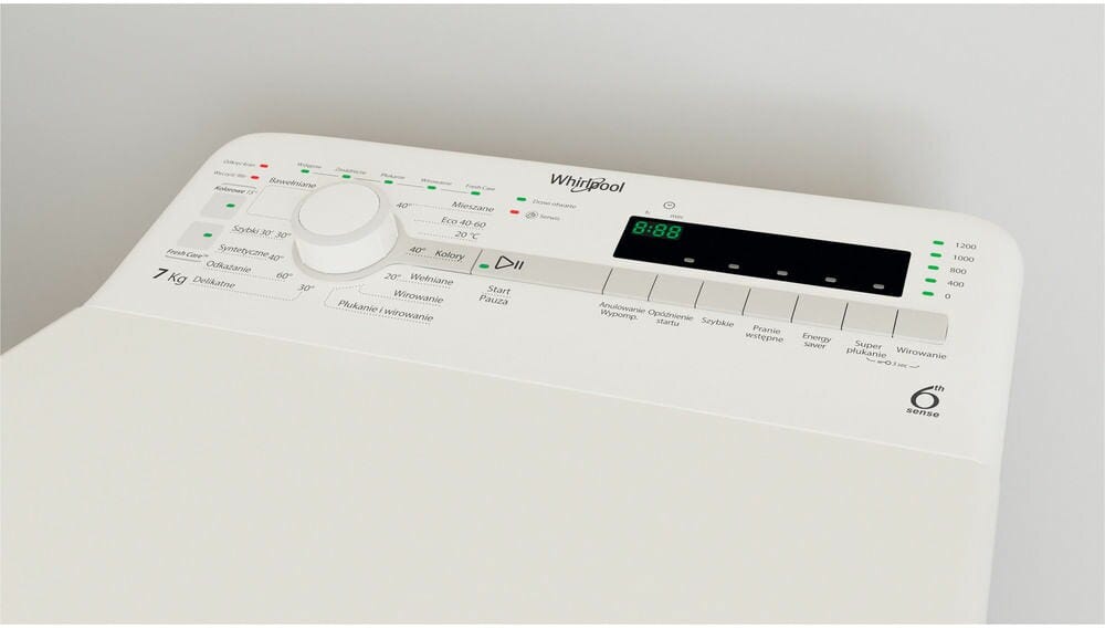Whirlpool NTDLR 7220SS PL/N Lavatrice a carica dall'alto cm. 40 - capacità 7 kg - bianco