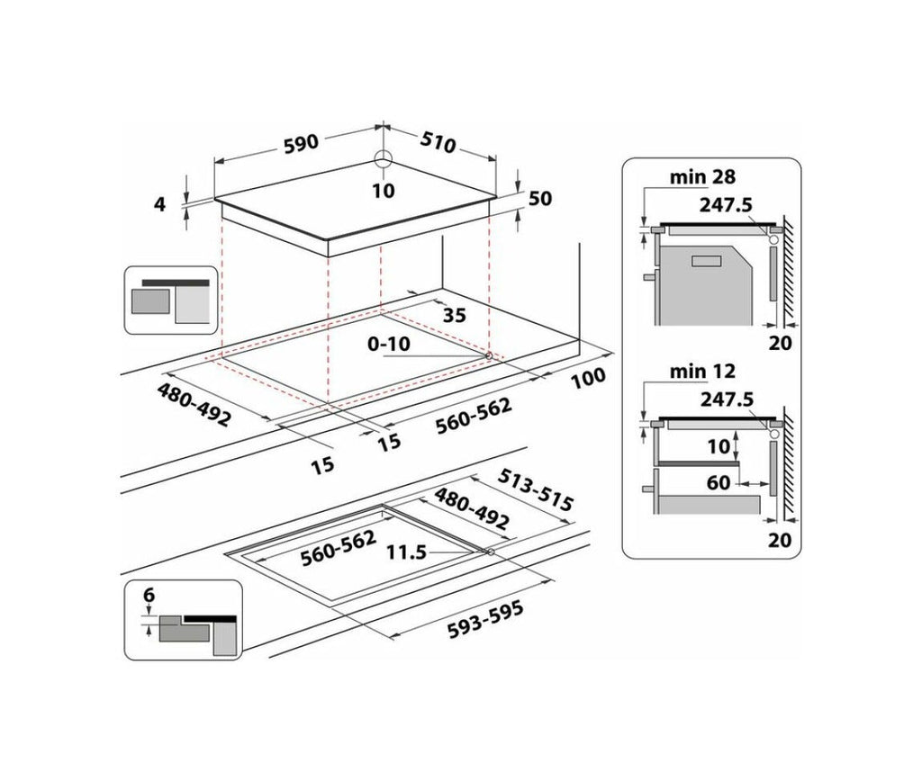 Hotpoint Ariston HQ 5660S NE Piano cottura a induzione cm 59 - vetroceramica nero