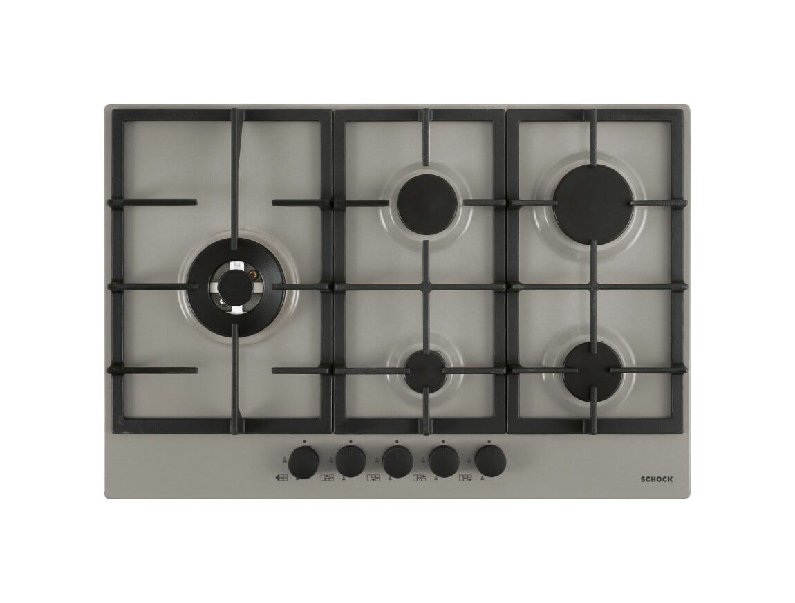 Schock Professional PC75 Piano cottura a gas cm 75 - grigio tortora