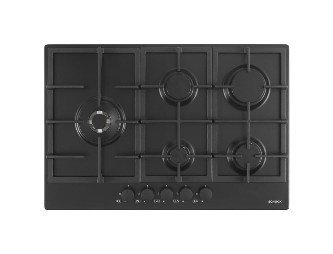 Schock Professional PC75 Piano cottura a gas cm 75 - nero opaco