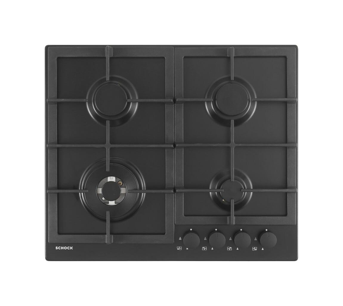 Schock Professional PC60 1T Piano cottura a gas cm 60 - nero opaco