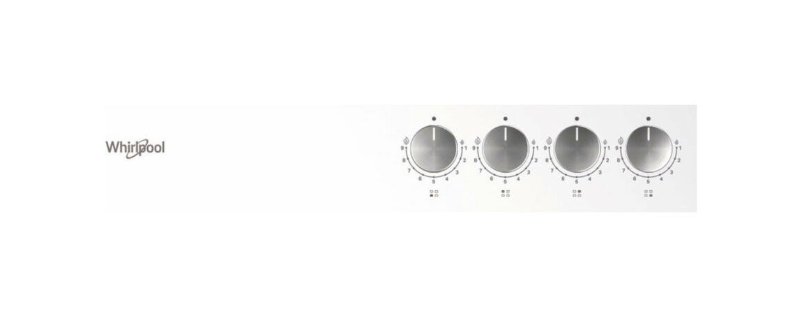 Whirlpool GOFL 629/WH Piano a cottura a gas cm. 59 - vetroceramica bianco