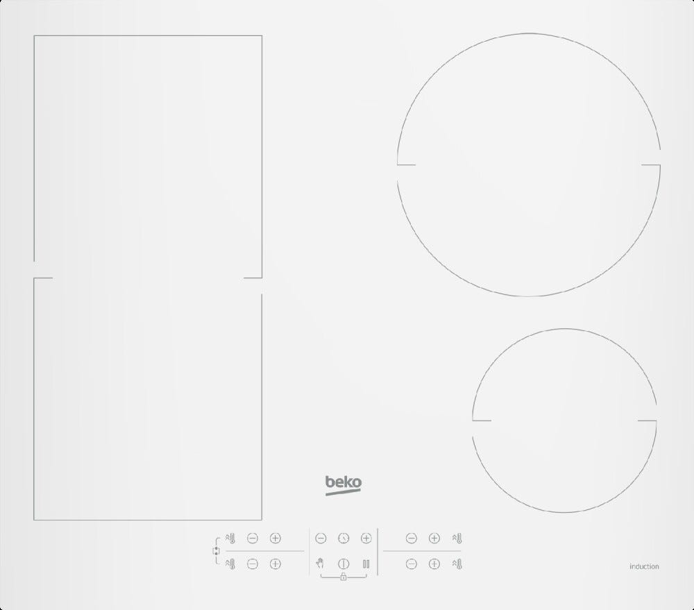 Beko HII64200FMTW Piano cottura a induzione cm 58 - vetroceramica bianco