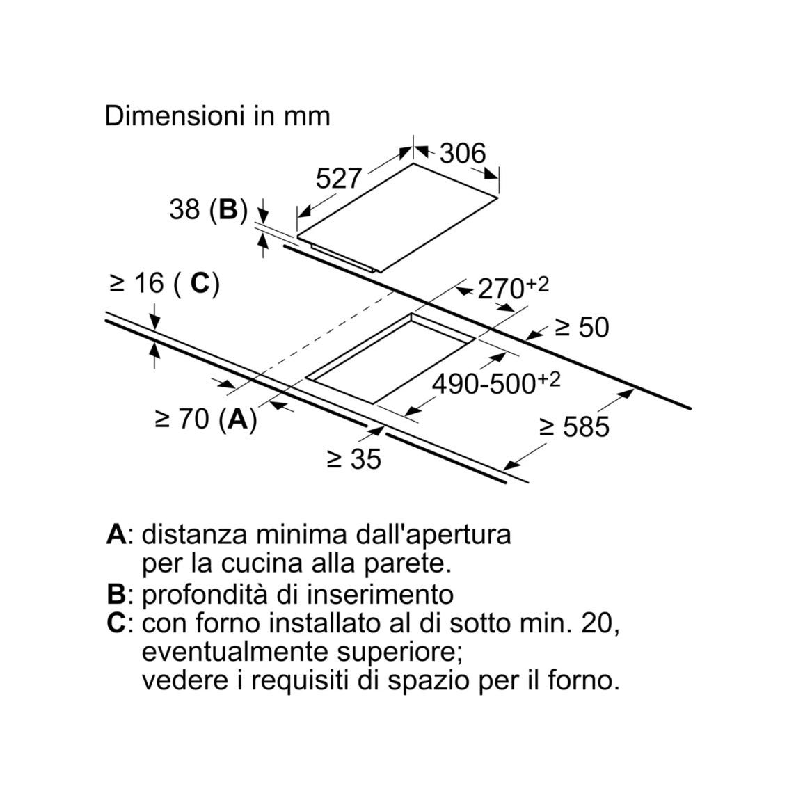 Bosch PKF375FP2E Serie | 6 Piano cottura elettrico cm. 30 - vetroceramica nero profilo inox