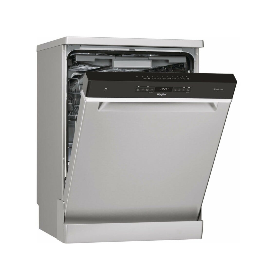 Whirlpool WFO3T133PFX Lavastoviglie a libera installazione cm. 60 - 14 coperti - inox