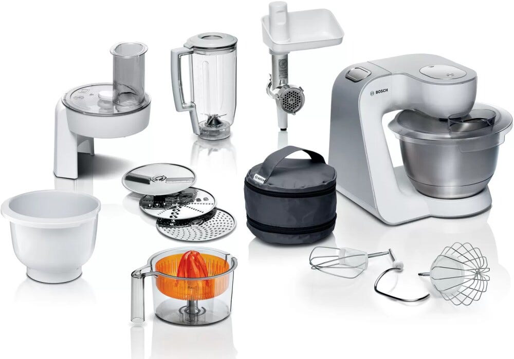 Bosch MUM58258 Mum5 Robot da cucina multifunzione - 3,9 lt - bianco/argento