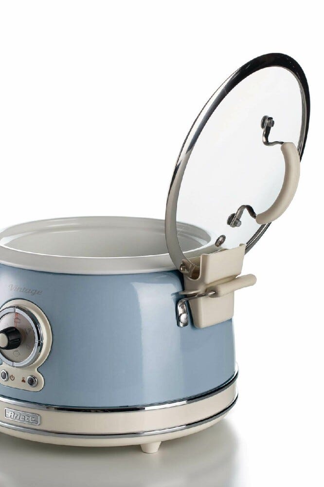 Ariete 2904 Vintage Cuociriso Elettrico e Slow Cooker - celeste