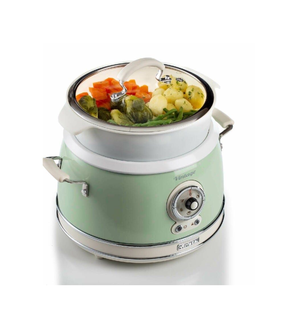 Ariete 00C290404AR0 Vintage Cuociriso Elettrico e Slow Cooker - verde