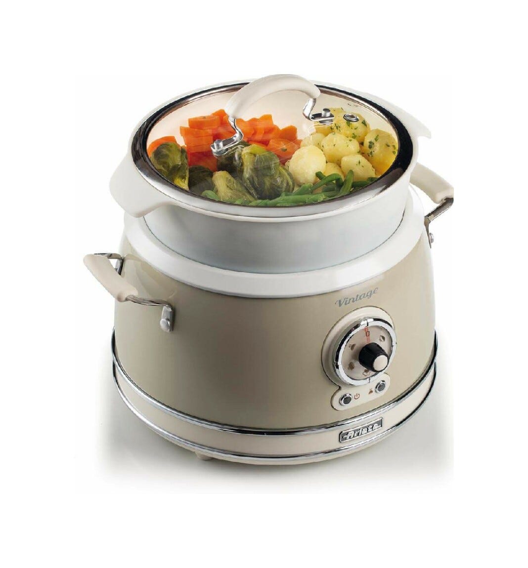 Ariete 2904 Vintage Cuociriso Elettrico e Slow Cooker - beige
