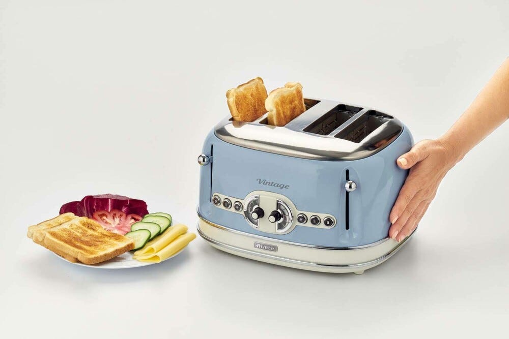 Ariete 0156 Vintage Tostapane 4 fette - celeste