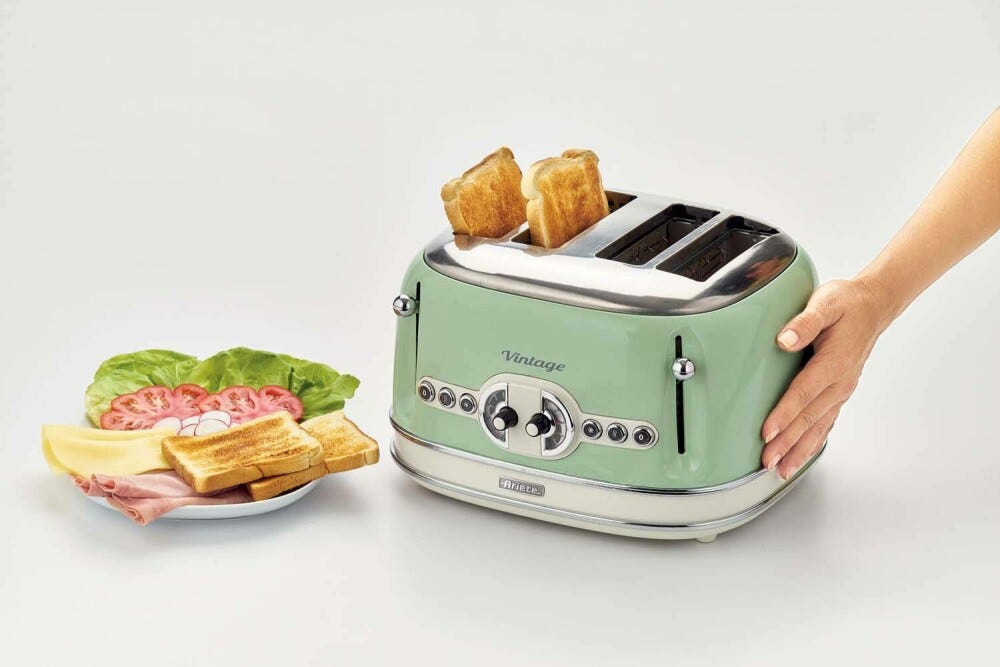Ariete 0156 Vintage Tostapane 4 fette - verde