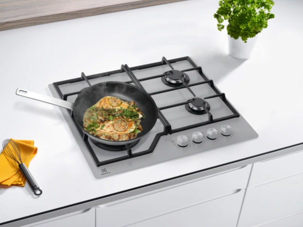 Electrolux KGG64362S Serie 600 Piano cottura a gas cm. 59 - vetro argento