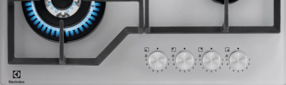 Electrolux KGG64362S Serie 600 Piano cottura a gas cm. 59 - vetro argento