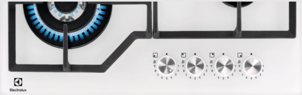Electrolux KGG64362W Serie 600 Gas on Glass Piano cottura a gas cm. 59 - vetro bianco