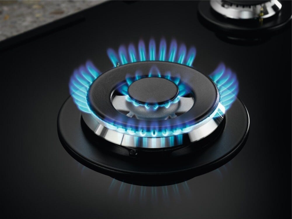 Electrolux KGG75362K 600 Piano cottura a gas 75 cm, 5 zone, SpeedBurner e StepPower, vetro nero