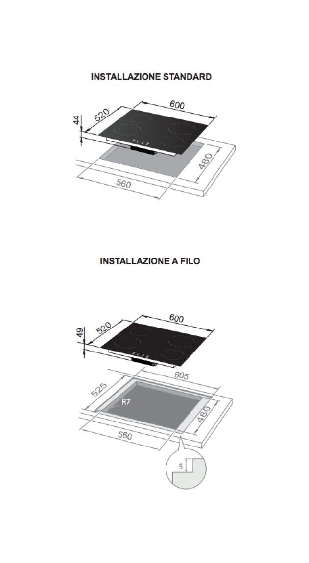 De Longhi PVC61FK Piano cottura elettrico cm. 60 - vetroceramica nero