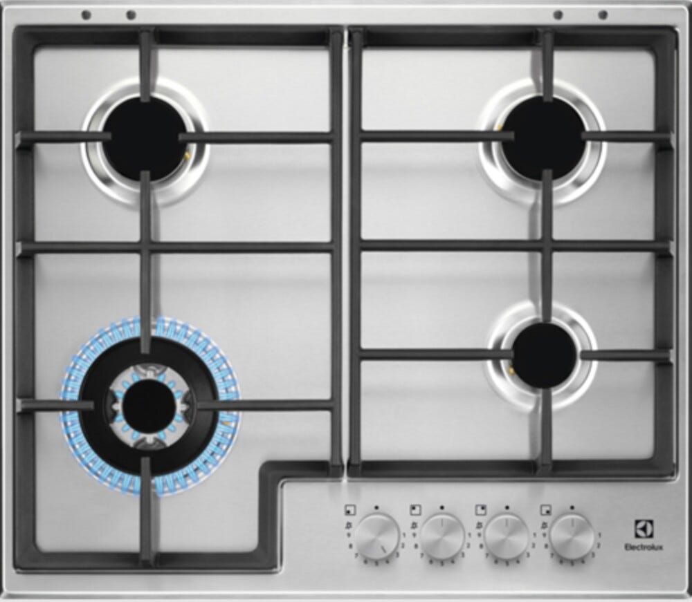 Electrolux EGS64362X Serie 300 Slim Line Piano cottura a gas cm. 60 - acciaio inox