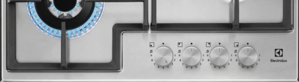 Electrolux EGS64362X Serie 300 Slim Line Piano cottura a gas cm. 60 - acciaio inox