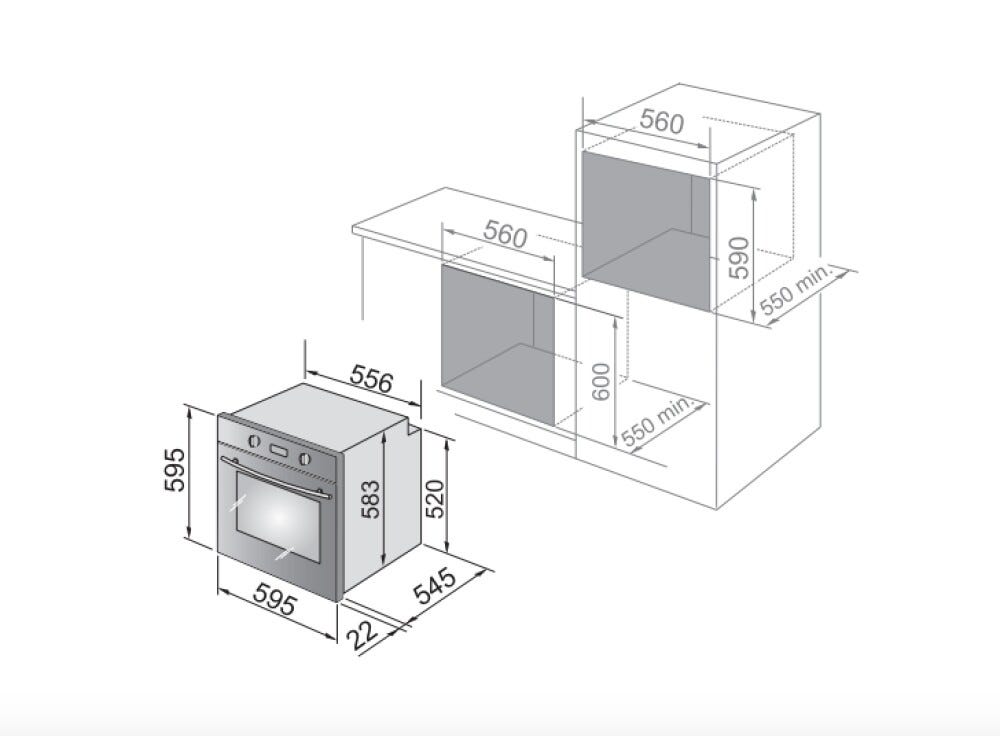 De Longhi CM9LAN Country Forno elettrico cm. 60 - antracite