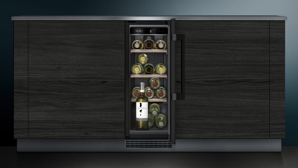 Siemens KU20WVHF0 Cantina vino da incasso sottotop cm. 30 h 82 - 21 bottiglie - nero