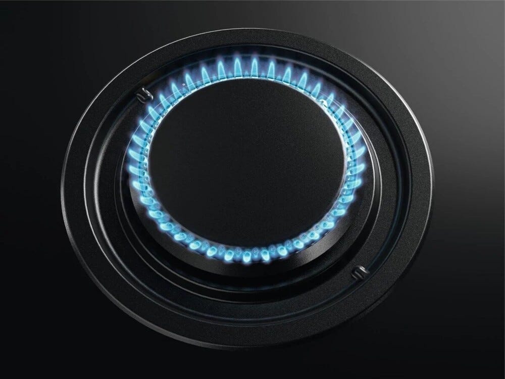 AEG HKB64453NB 8000 Piano cottura a gas FlameLight Serie 8000, 60 cm, 4 fuochi, vetroceramica nero