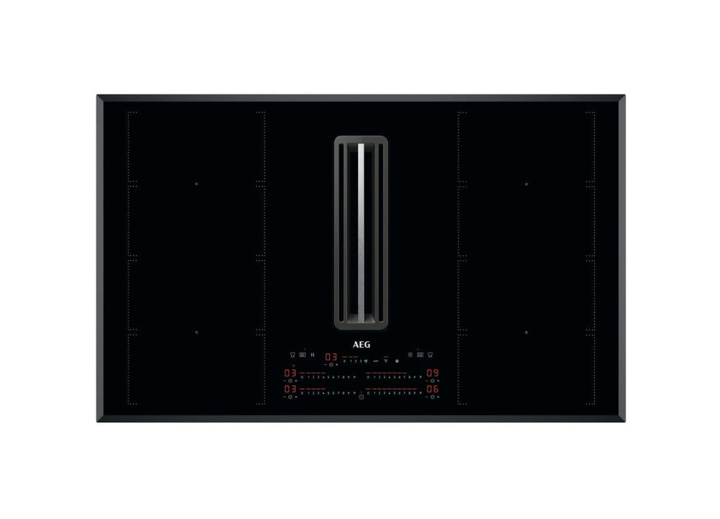 AEG CCE84779FB Piano cottura a induzione con cappa integrata - 83 cm - nero