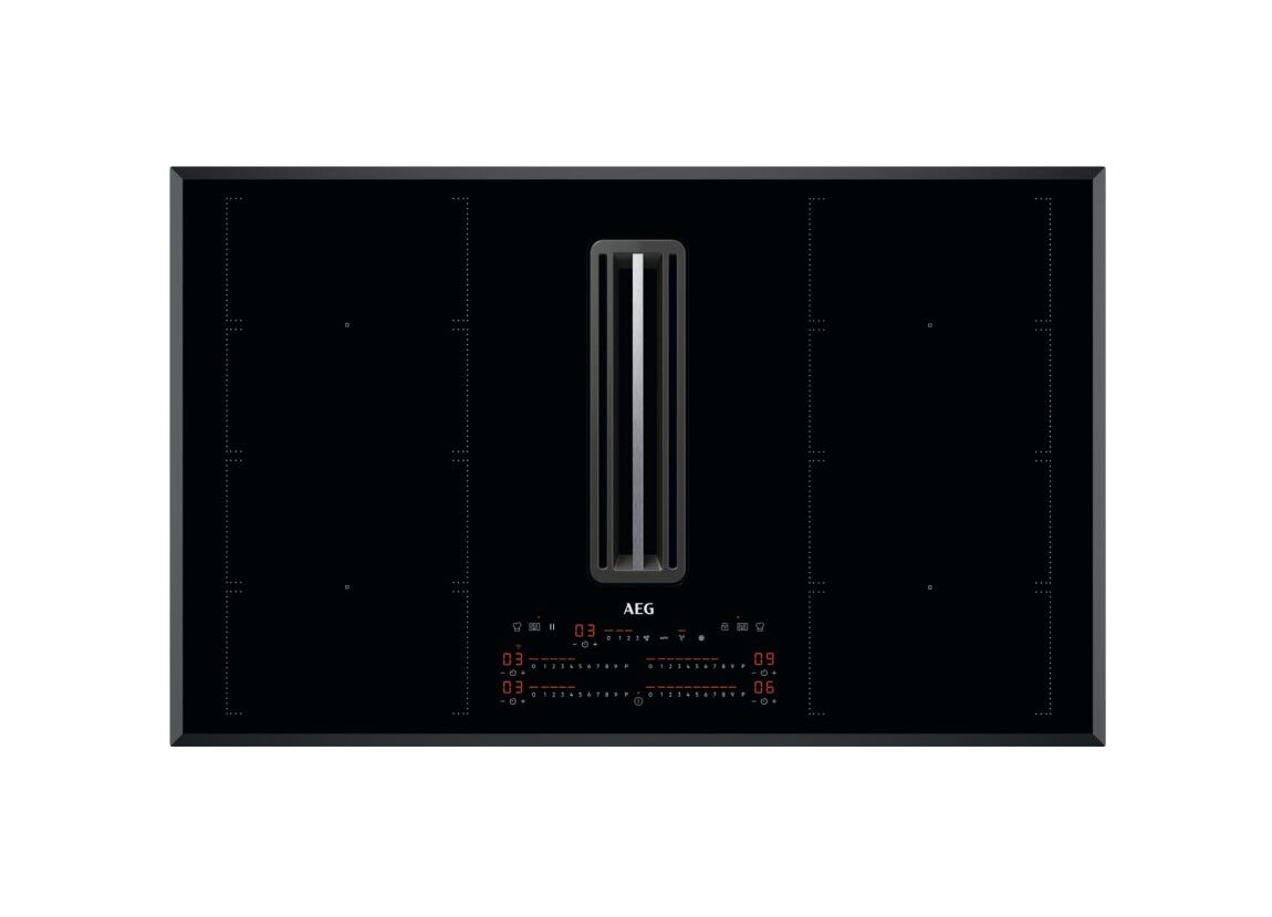 AEG CCE84779FB Piano cottura a induzione con cappa integrata - 83 cm - nero