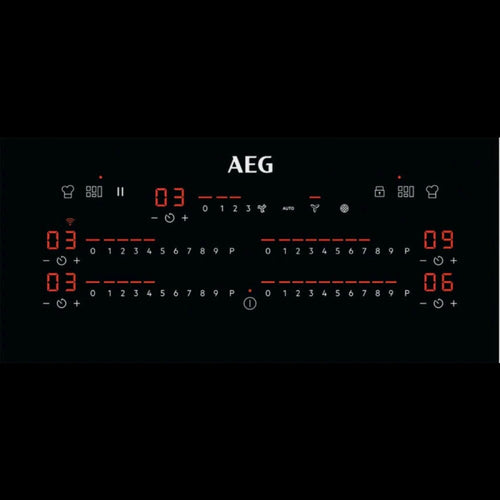 AEG CCE84779FB Piano cottura a induzione con cappa integrata - 83 cm - nero