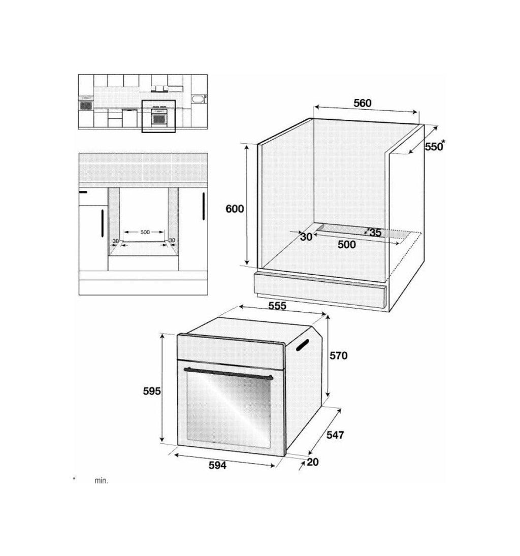 Beko BBIM13300CDXE Forno elettrico cm. 60 - nero